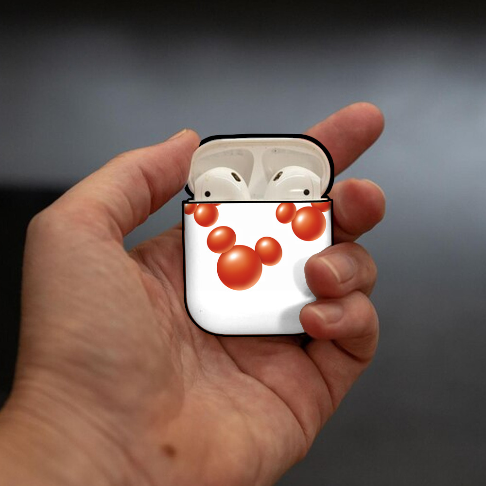 ミッキーマウス Mickey Mouse AirPods 第2世代保護ケース ハードシェル ブラック 耐衝撃・防指紋・カラビナ付き