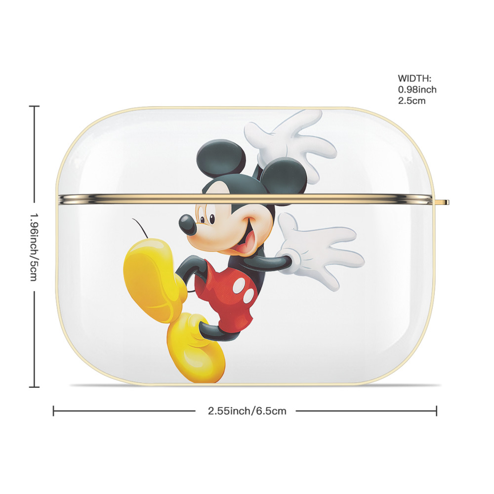 ミッキーマウス Mickey Mouse 【AirPods Pro用】ハードシェル保護ケース｜耐衝撃・防指紋・カラビナ付き商品仕様