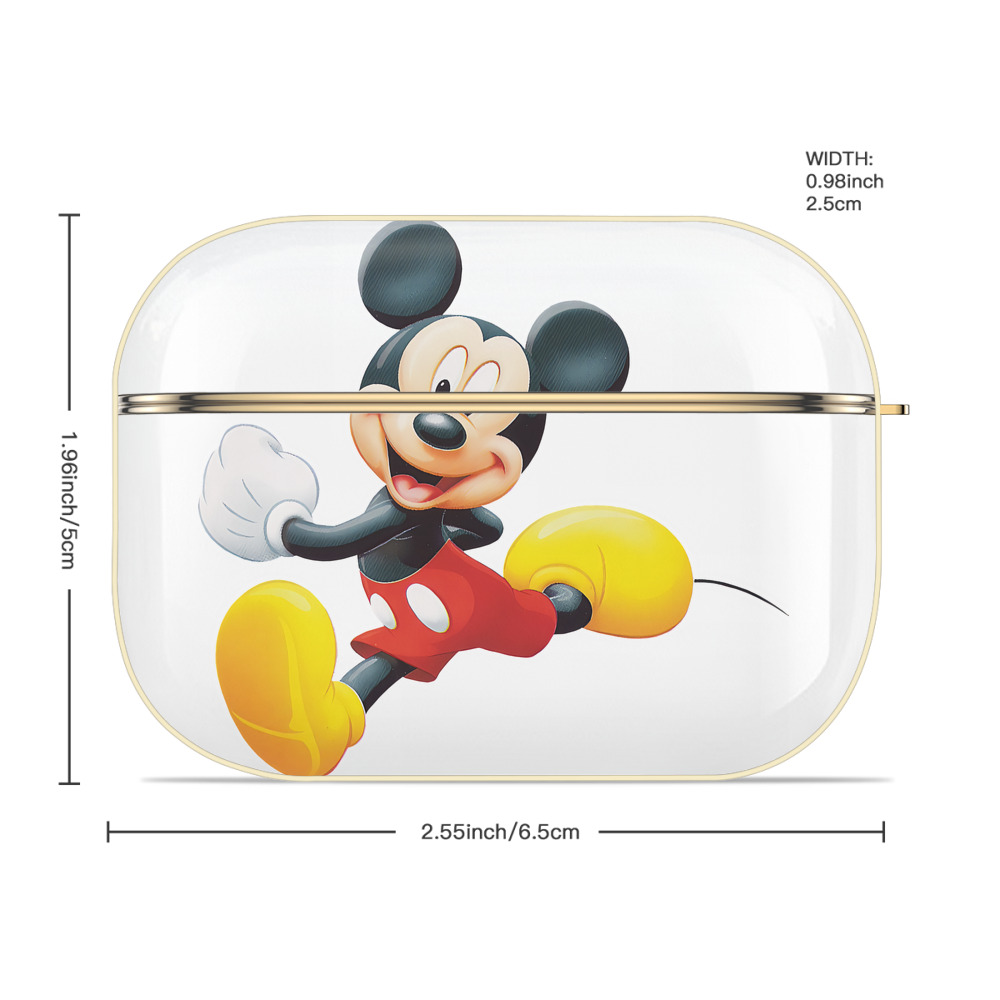 ミッキーマウス Mickey Mouse 【AirPods Pro用】ハードシェル保護ケース｜耐衝撃・防指紋・カラビナ付き商品仕様