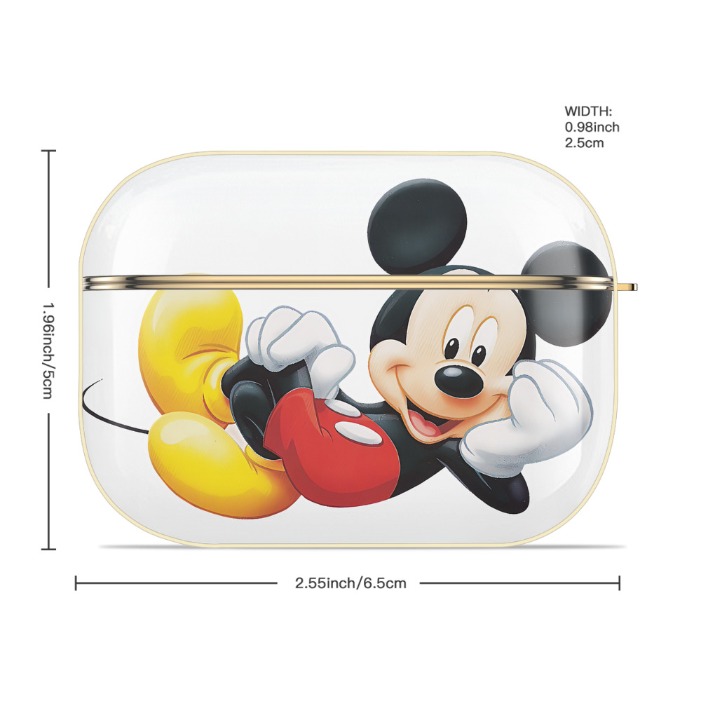 ミッキーマウス Mickey Mouse 【AirPods Pro用】ハードシェル保護ケース｜耐衝撃・防指紋・カラビナ付き商品仕様