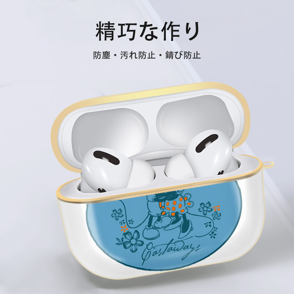 ミッキーマウス Mickey Mouse 【AirPods Pro用】ハードシェル保護ケース｜耐衝撃・防指紋・カラビナ付き商品仕様