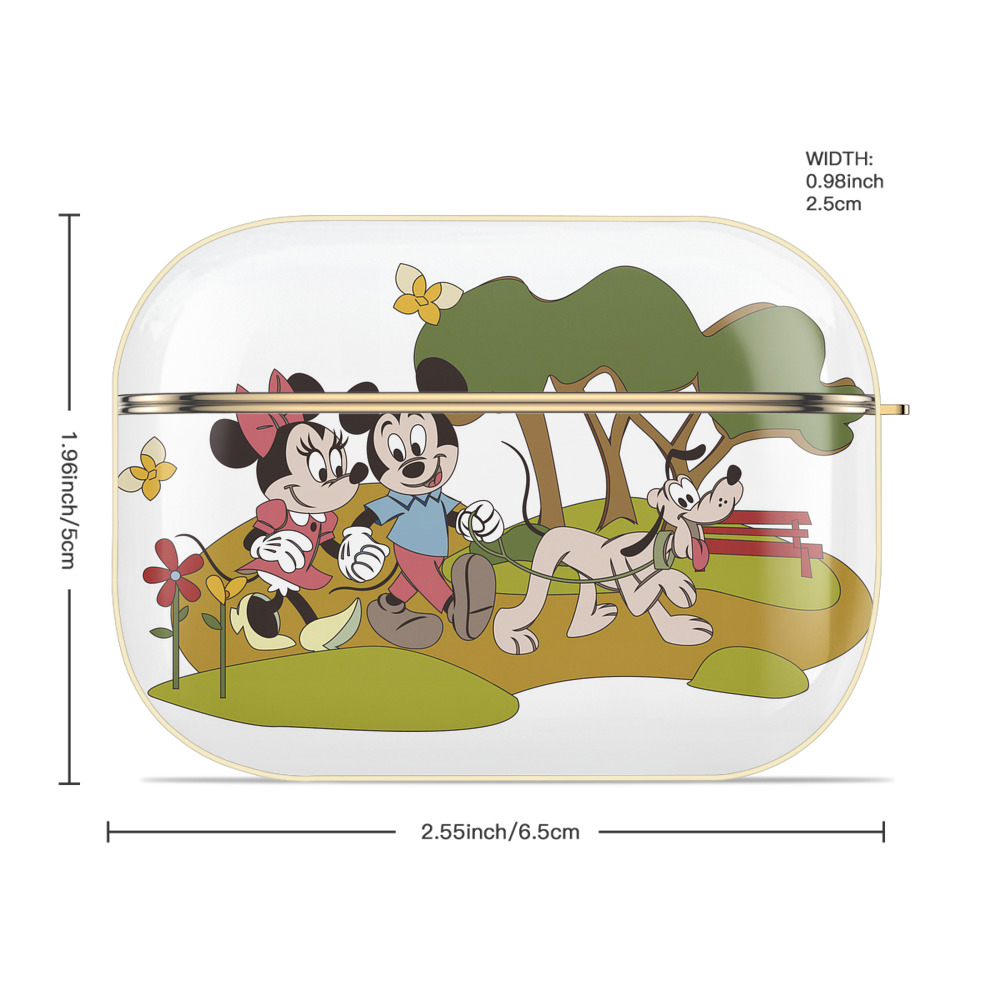 ミッキーマウス Mickey Mouse 【AirPods Pro用】ハードシェル保護ケース｜耐衝撃・防指紋・カラビナ付き商品仕様