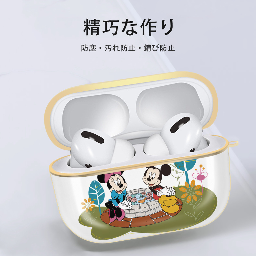 ミッキーマウス Mickey Mouse 【AirPods Pro用】ハードシェル保護ケース｜耐衝撃・防指紋・カラビナ付き商品仕様
