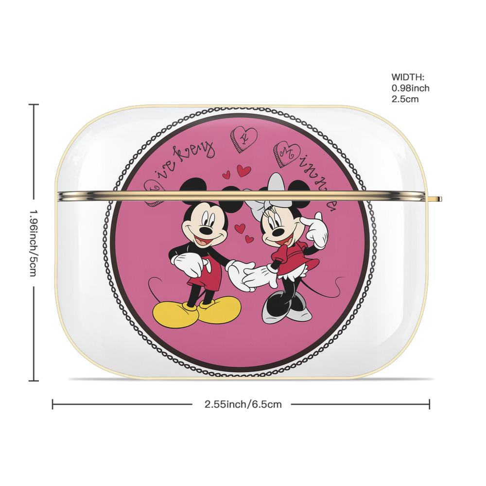 ミッキーマウス Mickey Mouse 【AirPods Pro用】ハードシェル保護ケース｜耐衝撃・防指紋・カラビナ付き商品仕様