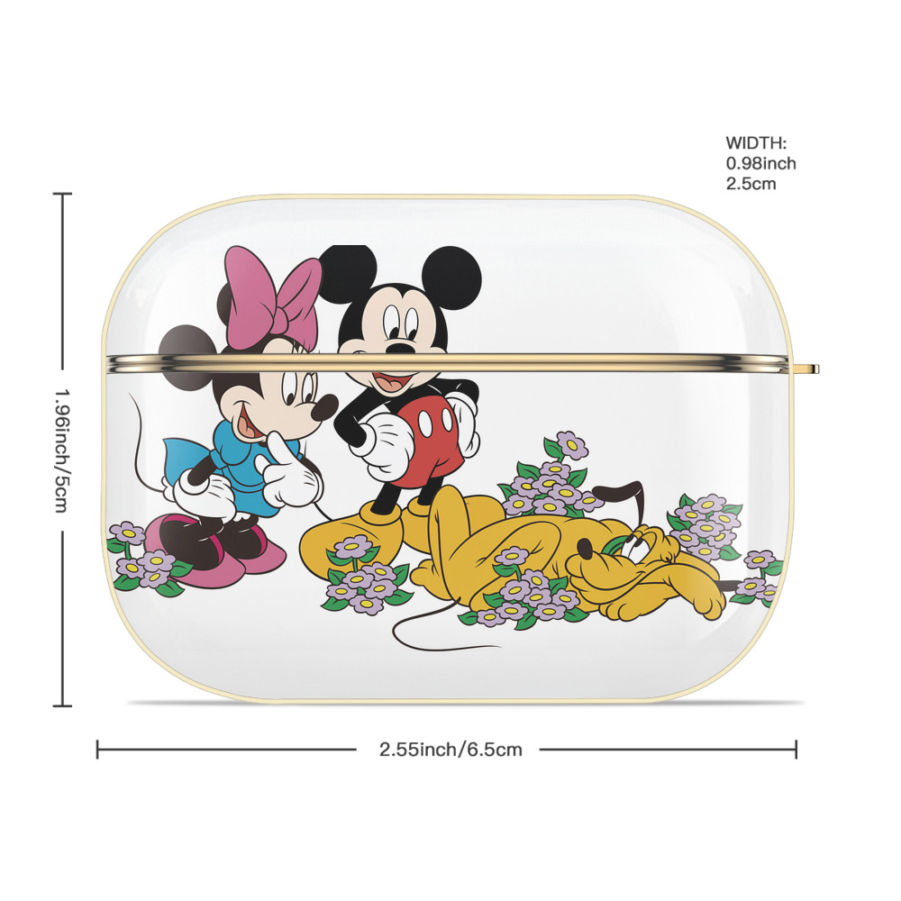 ミッキーマウス Mickey Mouse 【AirPods Pro用】ハードシェル保護ケース｜耐衝撃・防指紋・カラビナ付き商品仕様