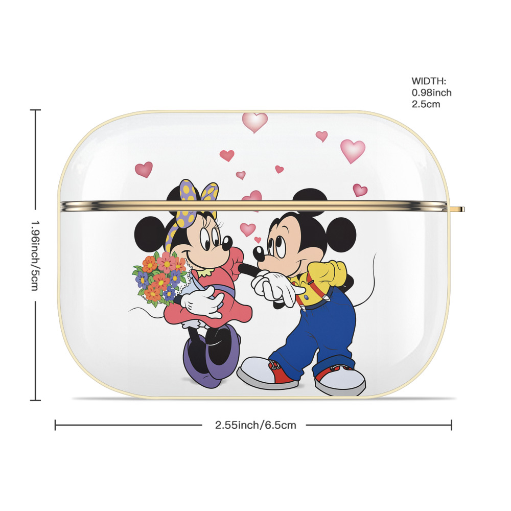 ミッキーマウス Mickey Mouse 【AirPods Pro用】ハードシェル保護ケース｜耐衝撃・防指紋・カラビナ付き商品仕様