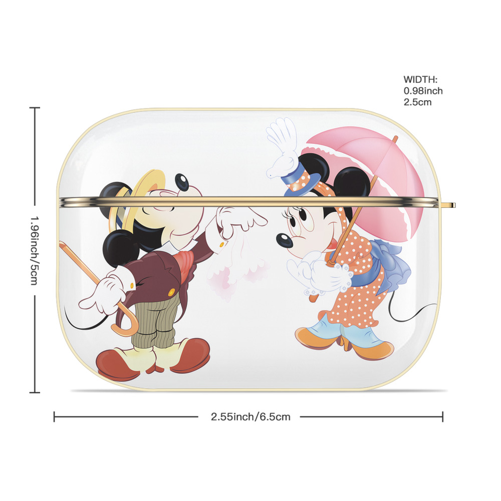 ミッキーマウス Mickey Mouse 【AirPods Pro用】ハードシェル保護ケース｜耐衝撃・防指紋・カラビナ付き商品仕様