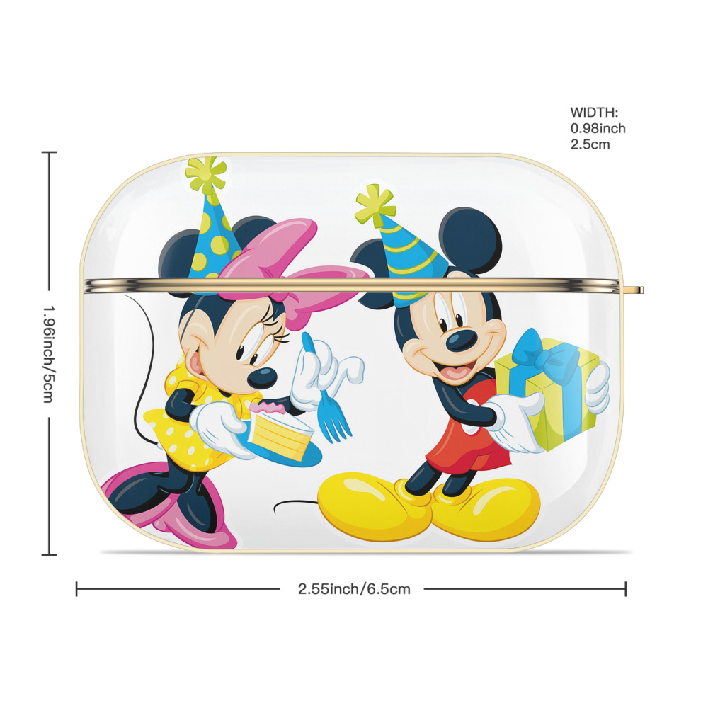 ミッキーマウス Mickey Mouse 【AirPods Pro用】ハードシェル保護ケース｜耐衝撃・防指紋・カラビナ付き商品仕様