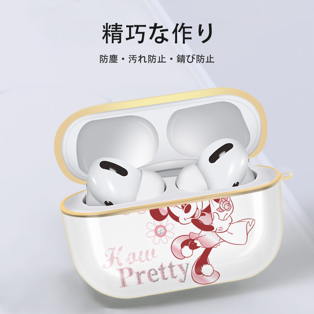 ミッキーマウス Mickey Mouse 【AirPods Pro用】ハードシェル保護ケース｜耐衝撃・防指紋・カラビナ付き商品仕様