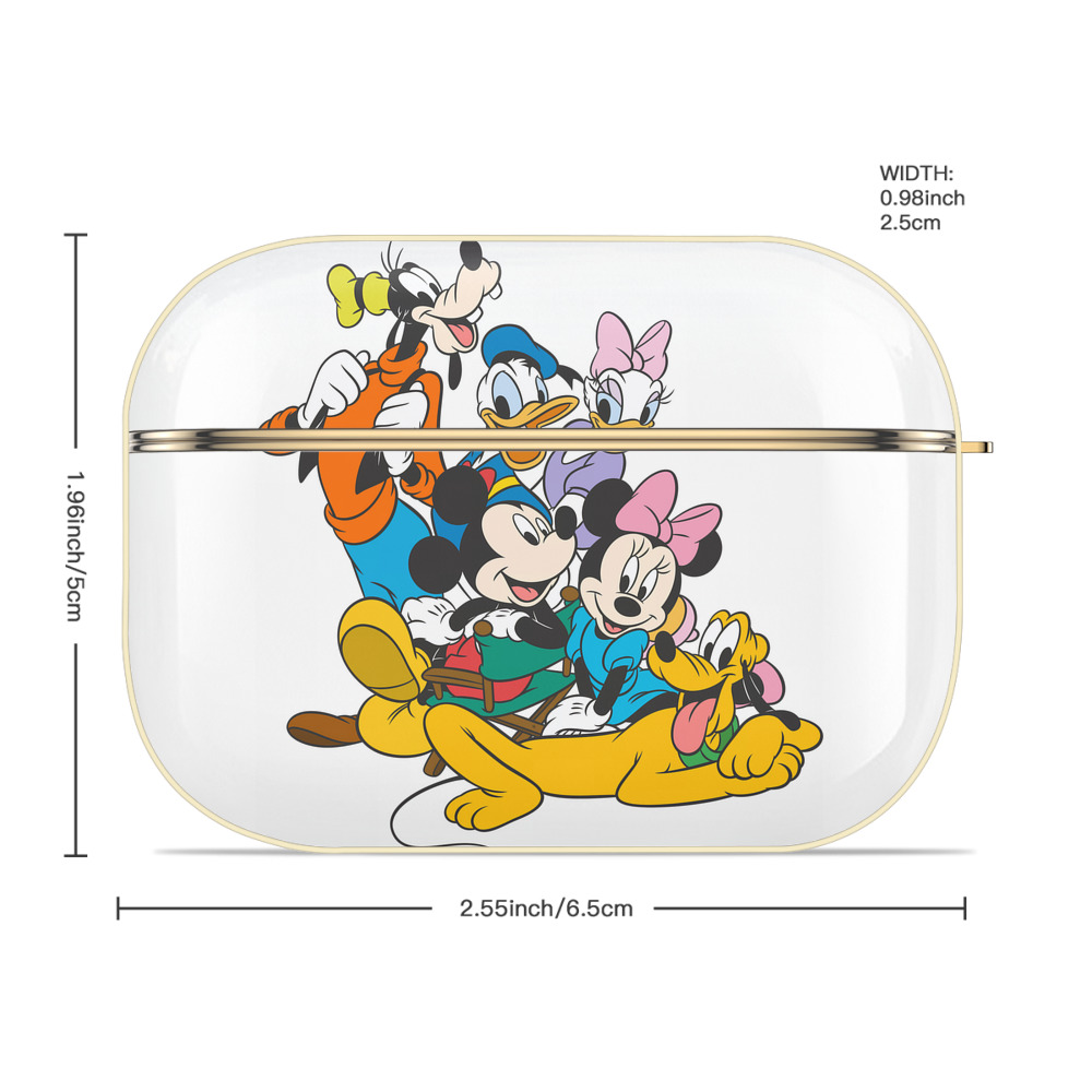 ミッキーマウス Mickey Mouse 【AirPods Pro用】ハードシェル保護ケース｜耐衝撃・防指紋・カラビナ付き商品仕様