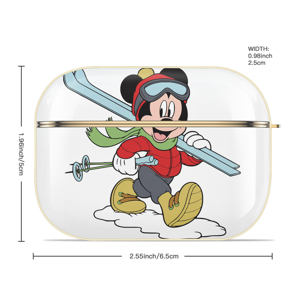 ミッキーマウス Mickey Mouse 【AirPods Pro用】ハードシェル保護ケース｜耐衝撃・防指紋・カラビナ付き商品仕様