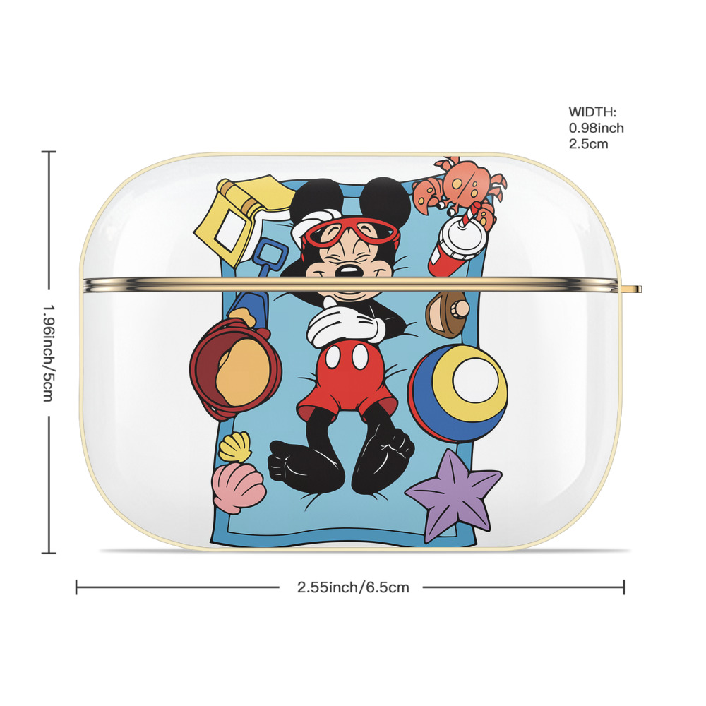 ミッキーマウス Mickey Mouse 【AirPods Pro用】ハードシェル保護ケース｜耐衝撃・防指紋・カラビナ付き商品仕様