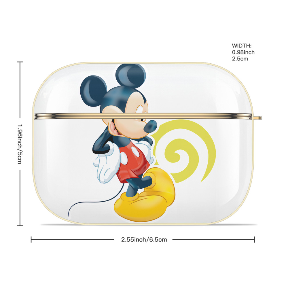 ミッキーマウス Mickey Mouse 【AirPods Pro用】ハードシェル保護ケース｜耐衝撃・防指紋・カラビナ付き商品仕様