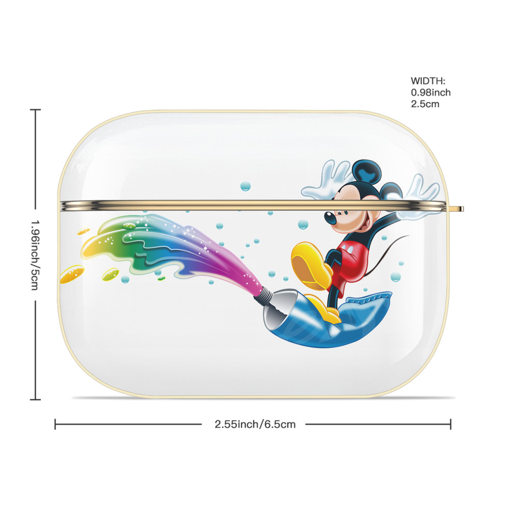 ミッキーマウス Mickey Mouse 【AirPods Pro用】ハードシェル保護ケース｜耐衝撃・防指紋・カラビナ付き商品仕様