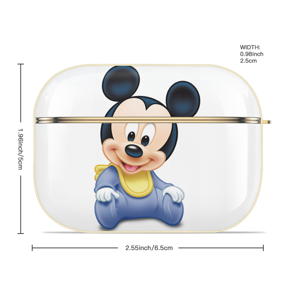 ミッキーマウス Mickey Mouse 【AirPods Pro用】ハードシェル保護ケース｜耐衝撃・防指紋・カラビナ付き商品仕様
