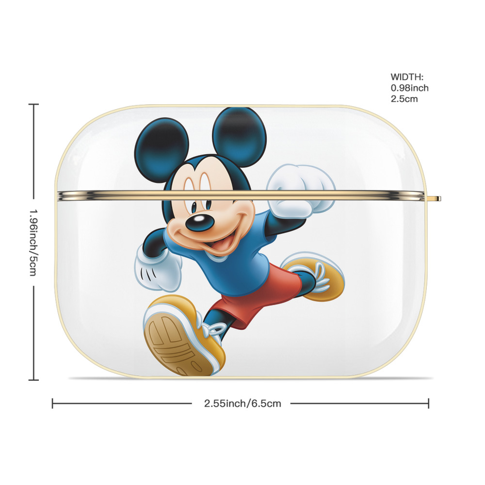 ミッキーマウス Mickey Mouse 【AirPods Pro用】ハードシェル保護ケース｜耐衝撃・防指紋・カラビナ付き商品仕様