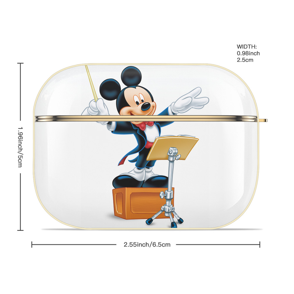 ミッキーマウス Mickey Mouse 【AirPods Pro用】ハードシェル保護ケース｜耐衝撃・防指紋・カラビナ付き商品仕様