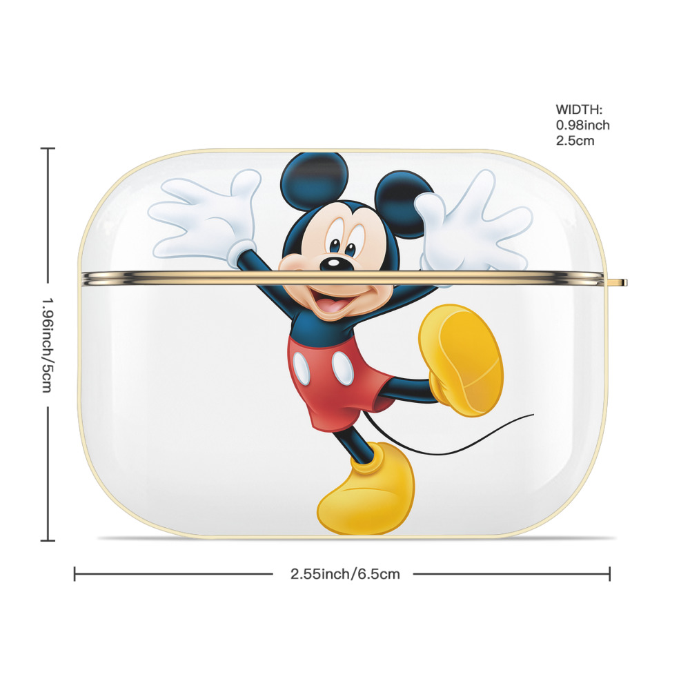 ミッキーマウス Mickey Mouse 【AirPods Pro用】ハードシェル保護ケース｜耐衝撃・防指紋・カラビナ付き商品仕様