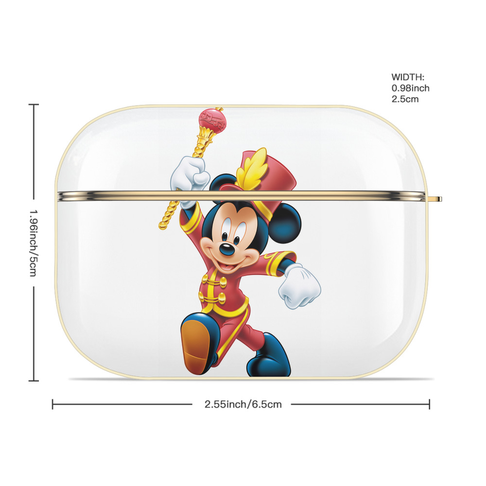 ミッキーマウス Mickey Mouse 【AirPods Pro用】ハードシェル保護ケース｜耐衝撃・防指紋・カラビナ付き商品仕様