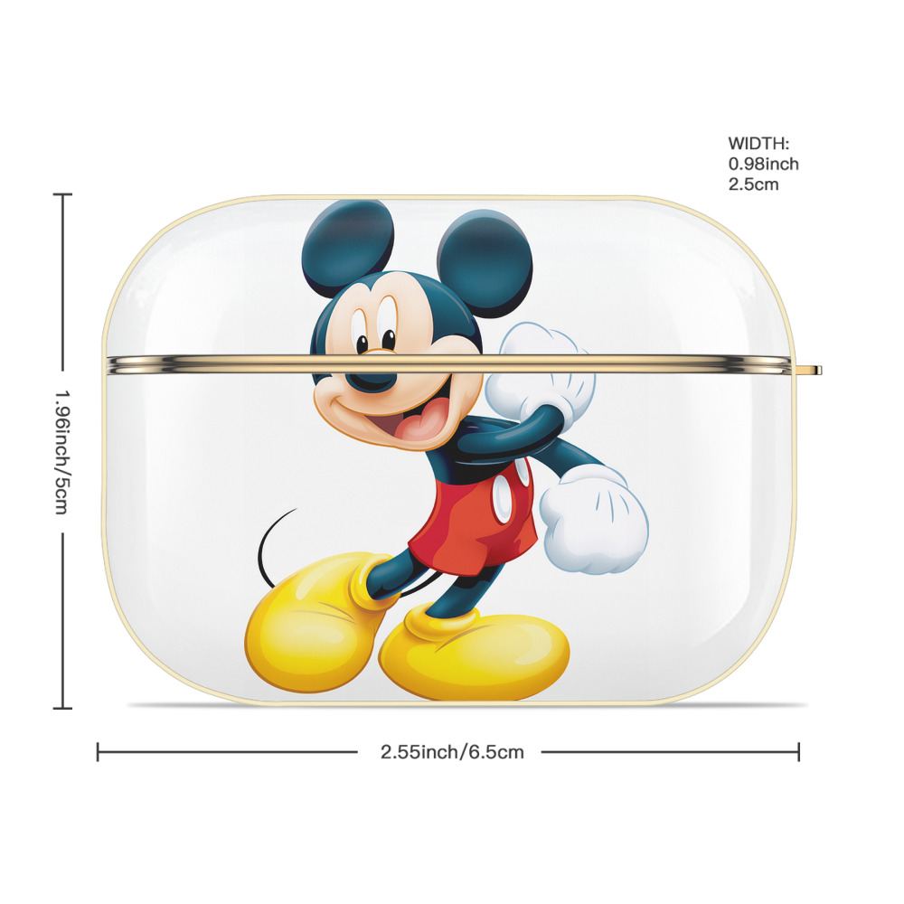 ミッキーマウス Mickey Mouse 【AirPods Pro用】ハードシェル保護ケース｜耐衝撃・防指紋・カラビナ付き商品仕様