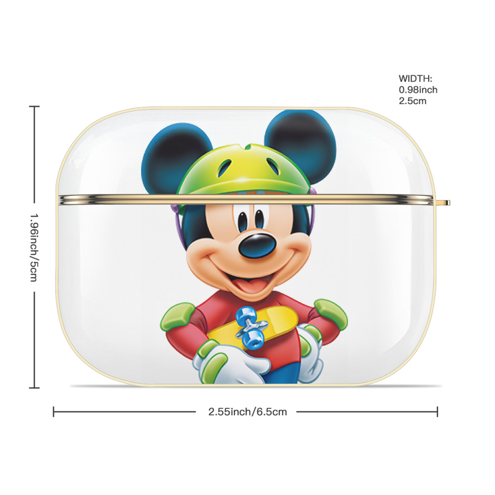 ミッキーマウス Mickey Mouse 【AirPods Pro用】ハードシェル保護ケース｜耐衝撃・防指紋・カラビナ付き商品仕様