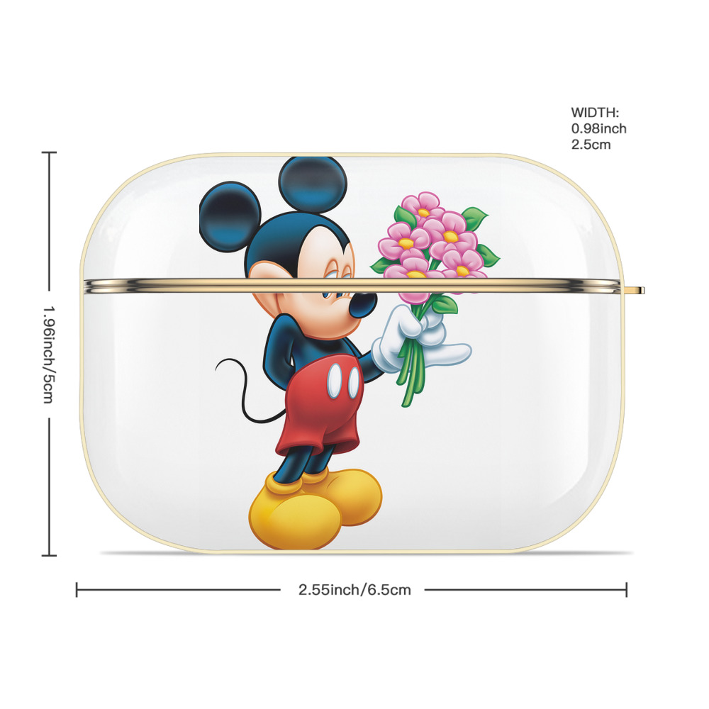 ミッキーマウス Mickey Mouse 【AirPods Pro用】ハードシェル保護ケース｜耐衝撃・防指紋・カラビナ付き商品仕様