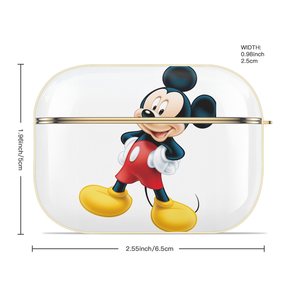 ミッキーマウス Mickey Mouse 【AirPods Pro用】ハードシェル保護ケース｜耐衝撃・防指紋・カラビナ付き商品仕様