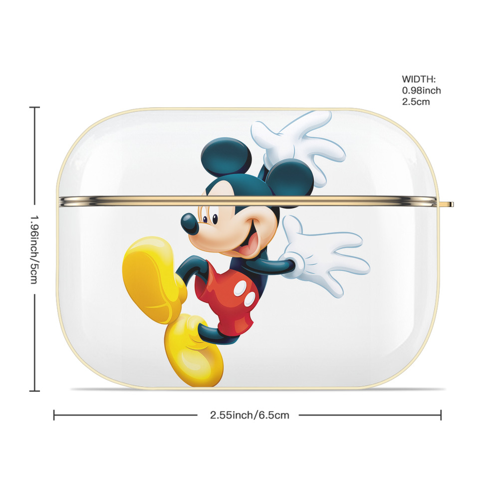 ミッキーマウス Mickey Mouse 【AirPods Pro用】ハードシェル保護ケース｜耐衝撃・防指紋・カラビナ付き商品仕様