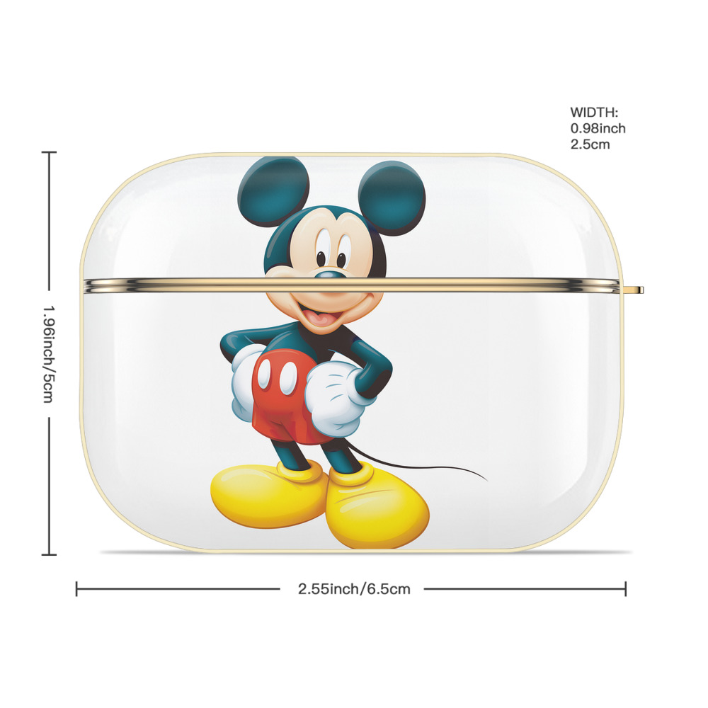 ミッキーマウス Mickey Mouse 【AirPods Pro用】ハードシェル保護ケース｜耐衝撃・防指紋・カラビナ付き商品仕様