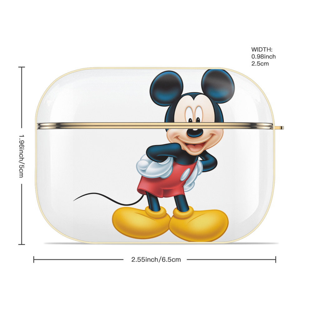 ミッキーマウス Mickey Mouse 【AirPods Pro用】ハードシェル保護ケース｜耐衝撃・防指紋・カラビナ付き商品仕様