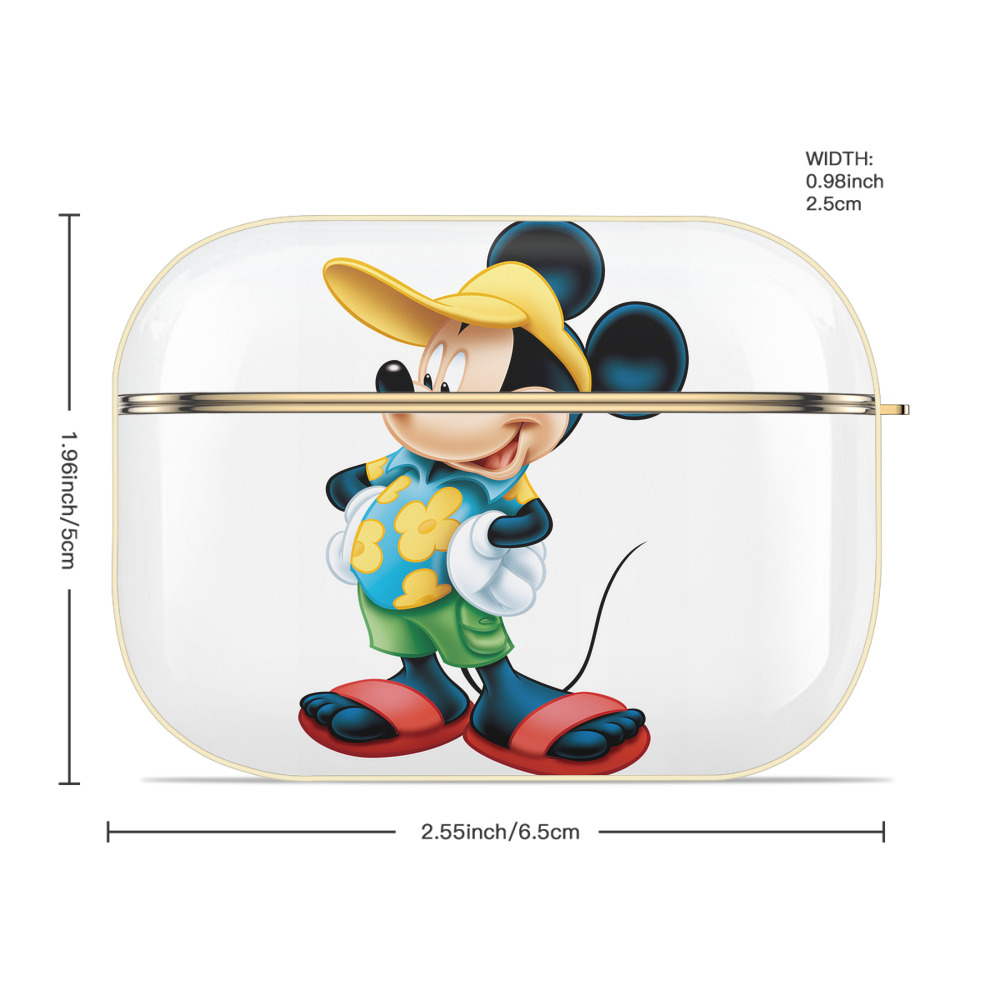 ミッキーマウス Mickey Mouse 【AirPods Pro用】ハードシェル保護ケース｜耐衝撃・防指紋・カラビナ付き商品仕様