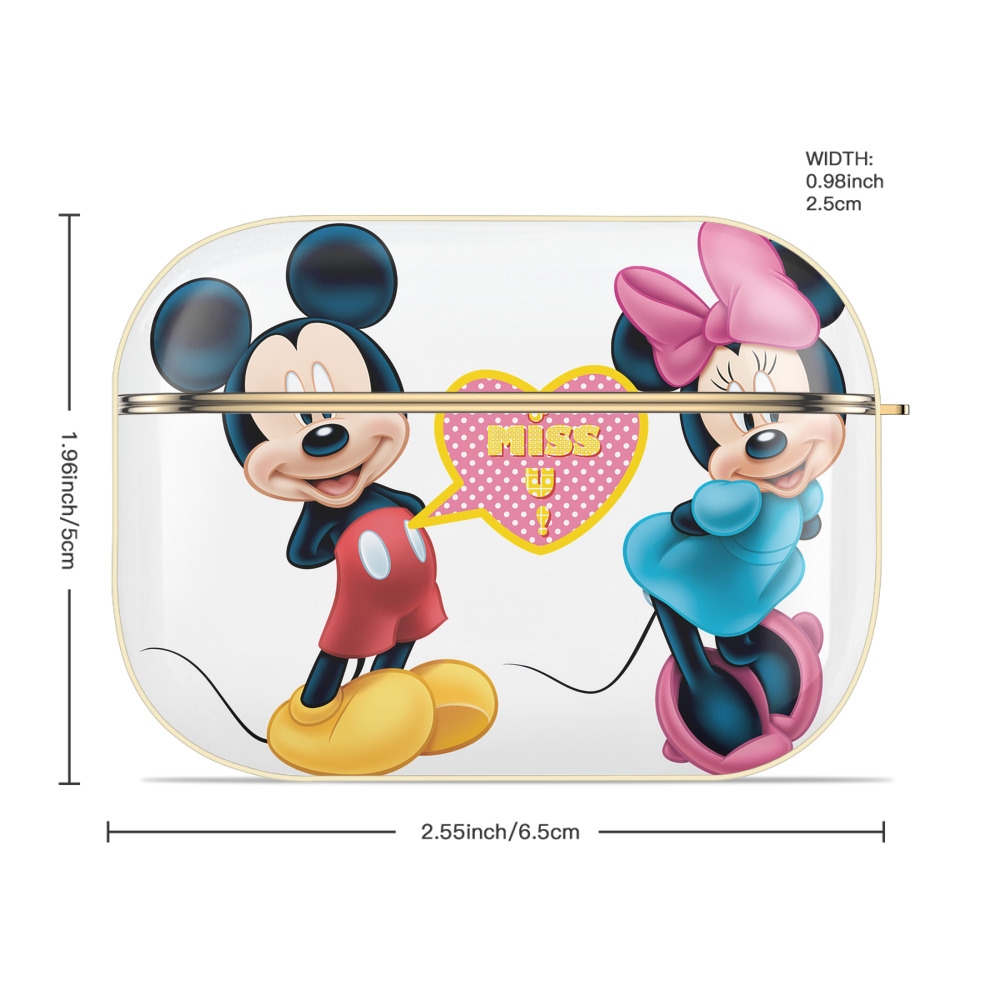 ミッキーマウス Mickey Mouse 【AirPods Pro用】ハードシェル保護ケース｜耐衝撃・防指紋・カラビナ付き商品仕様