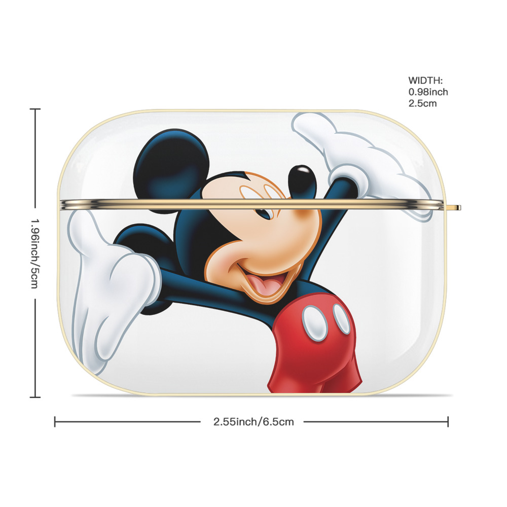 ミッキーマウス Mickey Mouse 【AirPods Pro用】ハードシェル保護ケース｜耐衝撃・防指紋・カラビナ付き商品仕様
