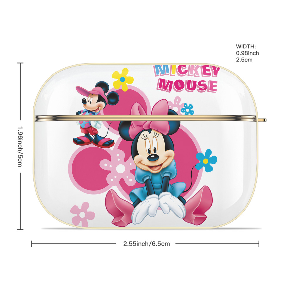 ミッキーマウス Mickey Mouse 【AirPods Pro用】ハードシェル保護ケース｜耐衝撃・防指紋・カラビナ付き商品仕様