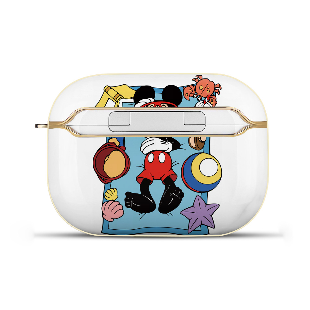 （画像用） ミッキーマウス Mickey Mouse 【AirPods Pro用】ハードシェル保護ケース｜耐衝撃・防指紋・カラビナ付き商品仕様