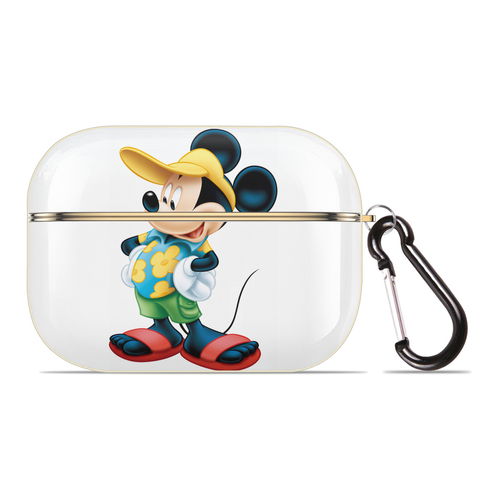 （画像用） ミッキーマウス Mickey Mouse 【AirPods Pro用】ハードシェル保護ケース｜耐衝撃・防指紋・カラビナ付き商品仕様