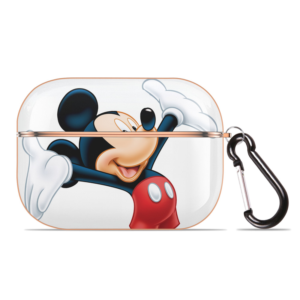 （画像用） ミッキーマウス Mickey Mouse 【AirPods Pro用】ハードシェル保護ケース｜耐衝撃・防指紋・カラビナ付き商品仕様