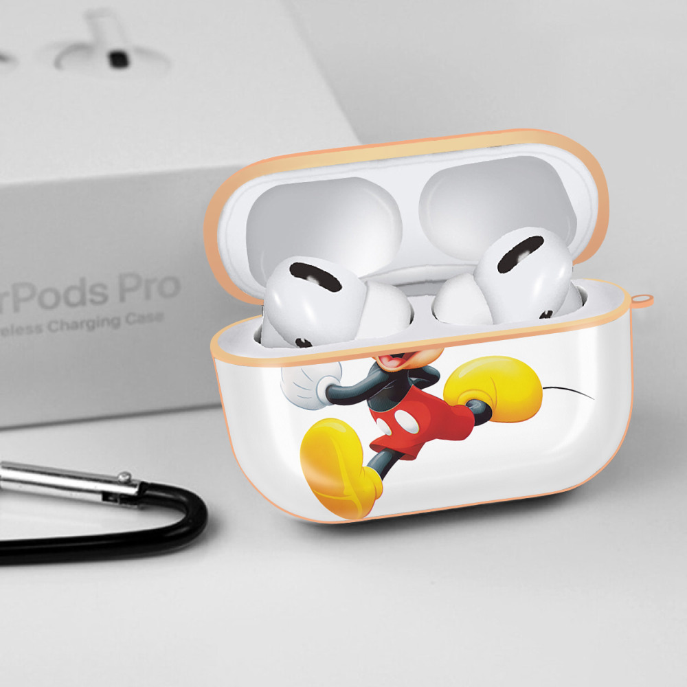 ミッキーマウス Mickey Mouse 【AirPods Pro用】ハードシェル保護ケース｜耐衝撃・防指紋・カラビナ付き商品仕様