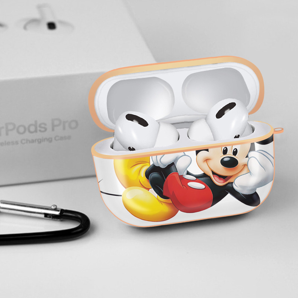 ミッキーマウス Mickey Mouse 【AirPods Pro用】ハードシェル保護ケース｜耐衝撃・防指紋・カラビナ付き商品仕様