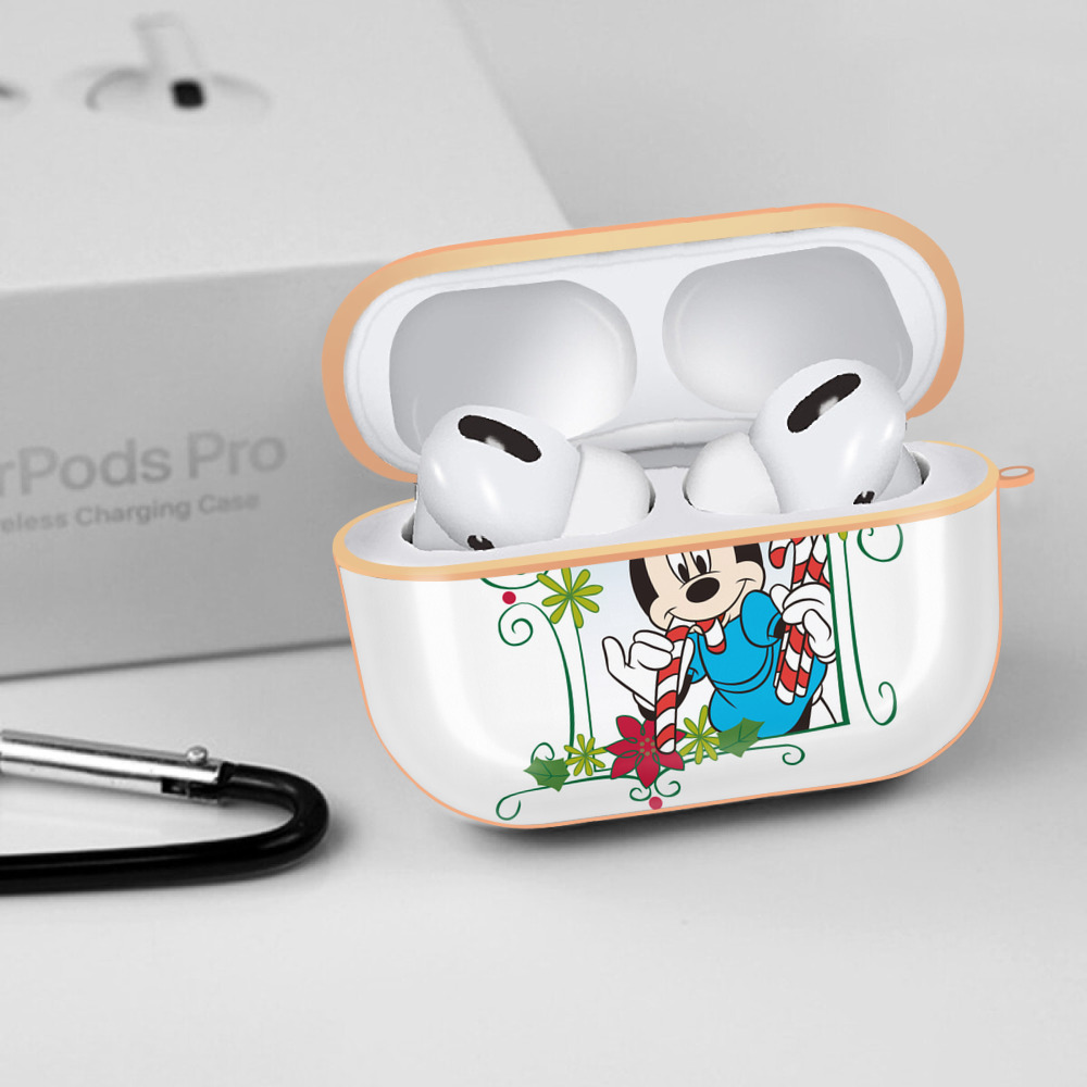 ミッキーマウス Mickey Mouse 【AirPods Pro用】ハードシェル保護ケース｜耐衝撃・防指紋・カラビナ付き商品仕様