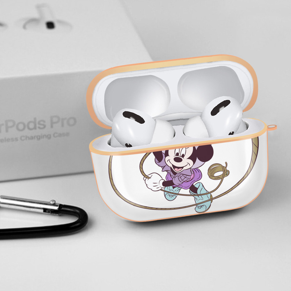 ミッキーマウス Mickey Mouse 【AirPods Pro用】ハードシェル保護ケース｜耐衝撃・防指紋・カラビナ付き商品仕様