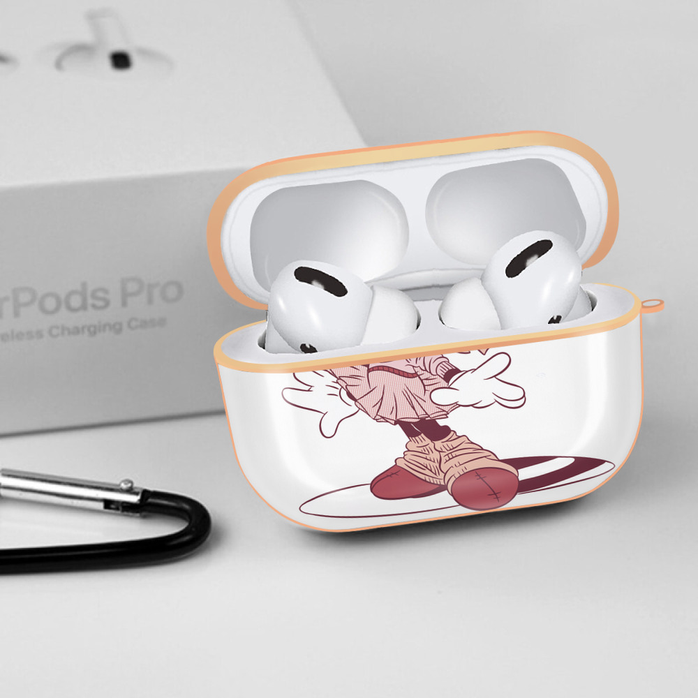 ミッキーマウス Mickey Mouse 【AirPods Pro用】ハードシェル保護ケース｜耐衝撃・防指紋・カラビナ付き商品仕様