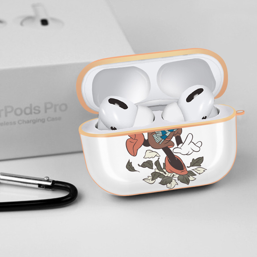 ミッキーマウス Mickey Mouse 【AirPods Pro用】ハードシェル保護ケース｜耐衝撃・防指紋・カラビナ付き商品仕様