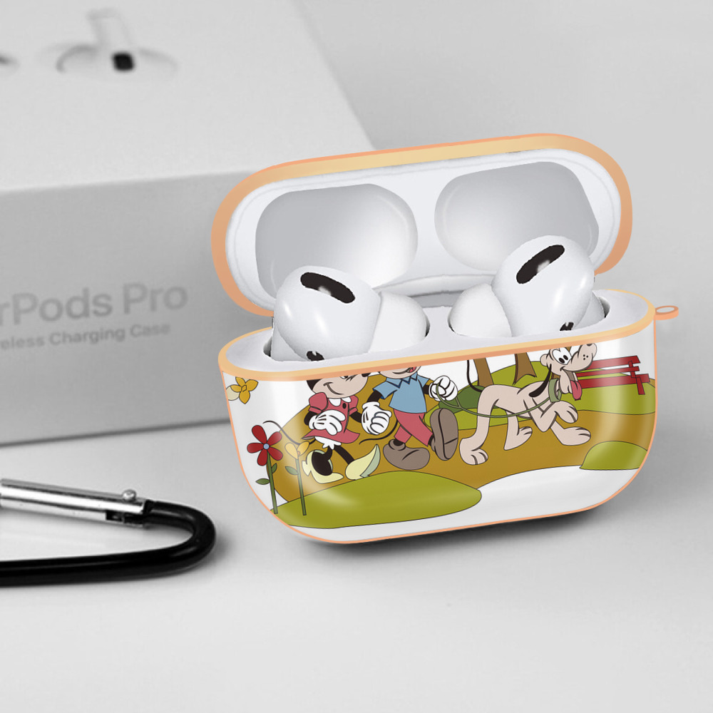 ミッキーマウス Mickey Mouse 【AirPods Pro用】ハードシェル保護ケース｜耐衝撃・防指紋・カラビナ付き商品仕様