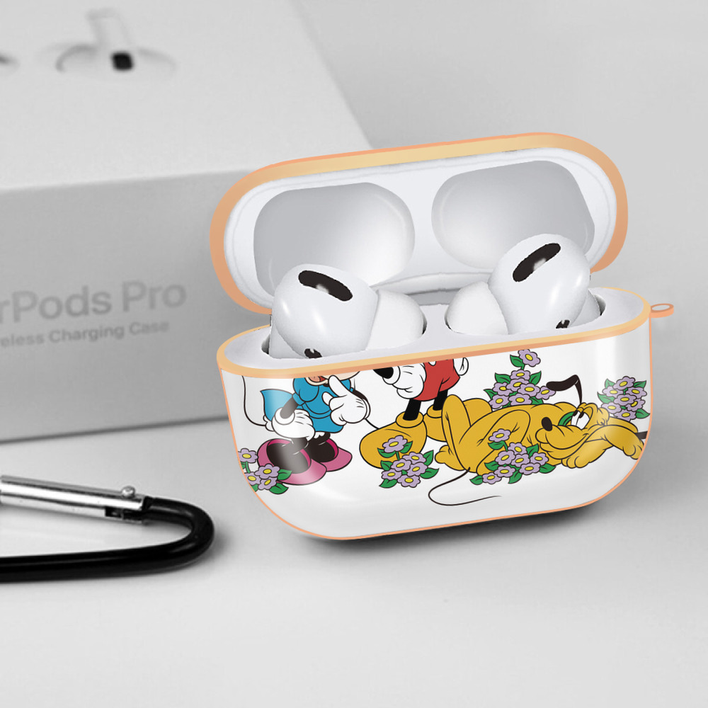 ミッキーマウス Mickey Mouse 【AirPods Pro用】ハードシェル保護ケース｜耐衝撃・防指紋・カラビナ付き商品仕様