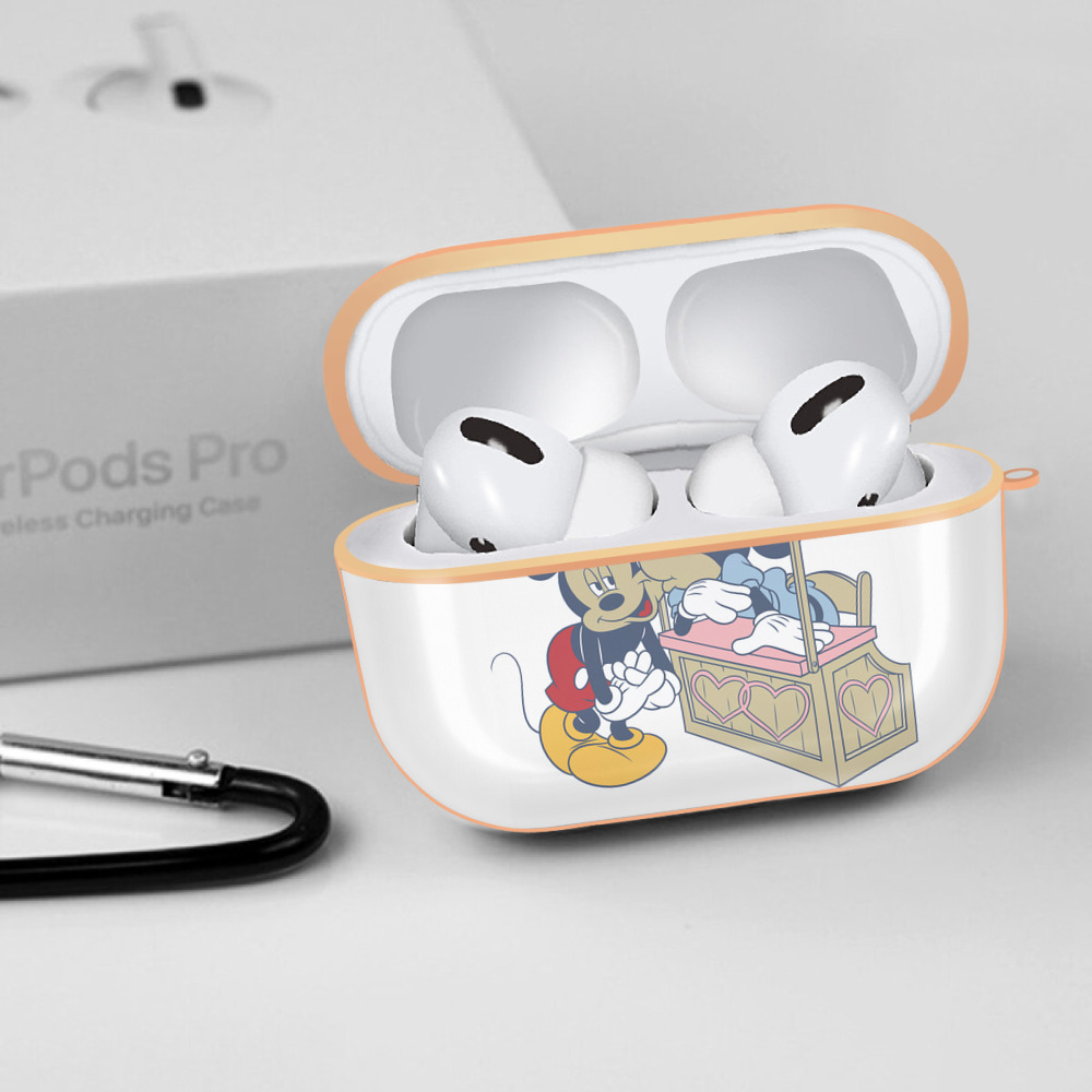 ミッキーマウス Mickey Mouse 【AirPods Pro用】ハードシェル保護ケース｜耐衝撃・防指紋・カラビナ付き商品仕様