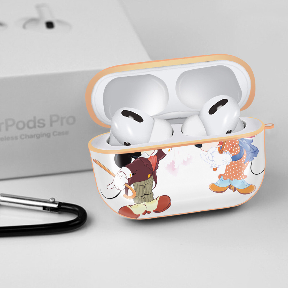 ミッキーマウス Mickey Mouse 【AirPods Pro用】ハードシェル保護ケース｜耐衝撃・防指紋・カラビナ付き商品仕様