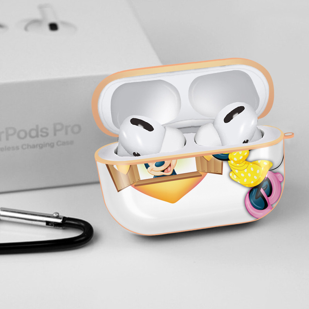ミッキーマウス Mickey Mouse 【AirPods Pro用】ハードシェル保護ケース｜耐衝撃・防指紋・カラビナ付き商品仕様