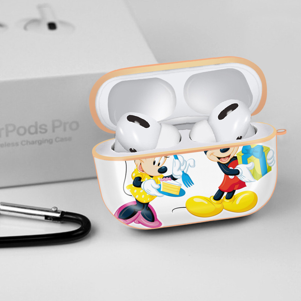ミッキーマウス Mickey Mouse 【AirPods Pro用】ハードシェル保護ケース｜耐衝撃・防指紋・カラビナ付き商品仕様