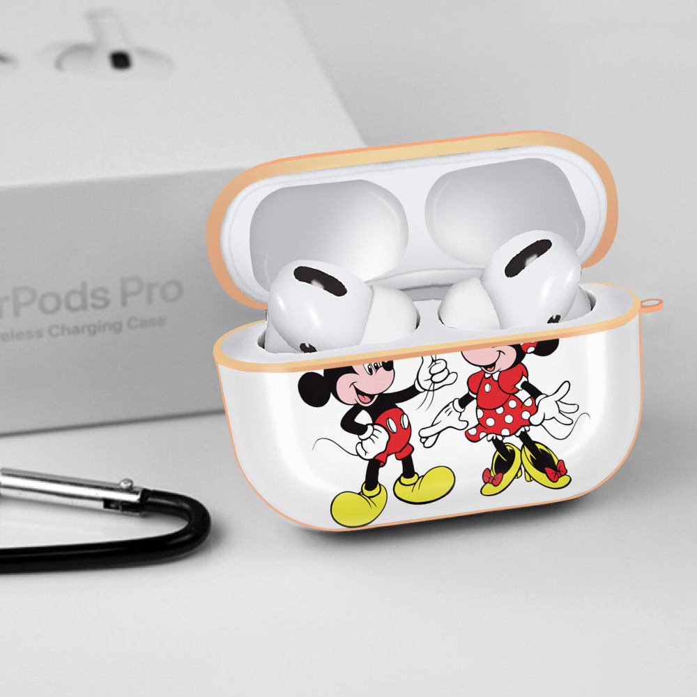 ミッキーマウス Mickey Mouse 【AirPods Pro用】ハードシェル保護ケース｜耐衝撃・防指紋・カラビナ付き商品仕様